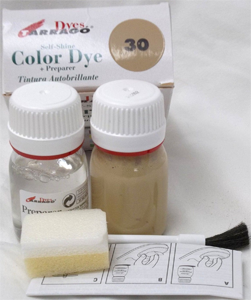 Краска для кожи Tarrago A01 с очистителем. Краска для кожи в стеклянной бутылочке.