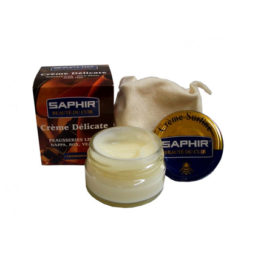 Крем Saphir 50 ml для деликатных кож. Крем в стеклянной баночке