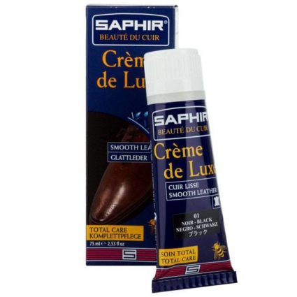Крем Saphir Creme De Luxe (75 ml) tube applicateur, крем для обуви в тюбике